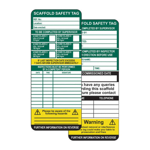 Scaffold Tag Insert (Pack of 50)