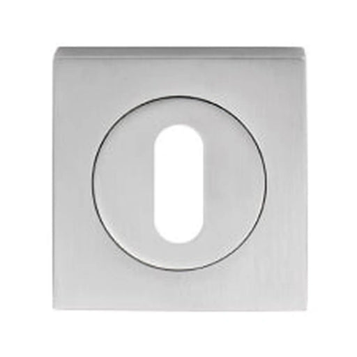 Escutcheon - Lock Profile - Square Rose - Satin Chrome 52MM