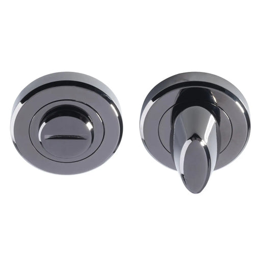 Turn & Release - 5Mm Spindle - Screw-On Round Rose - Black Nickel 52MM