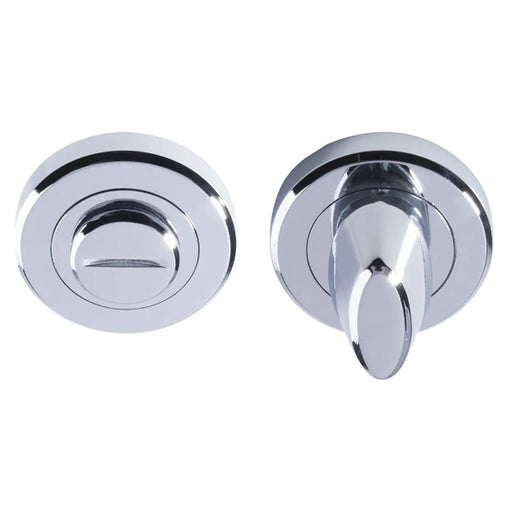 Turn & Release - 5Mm Spindle - Screw-On Round Rose - Polished Chrome 52MM