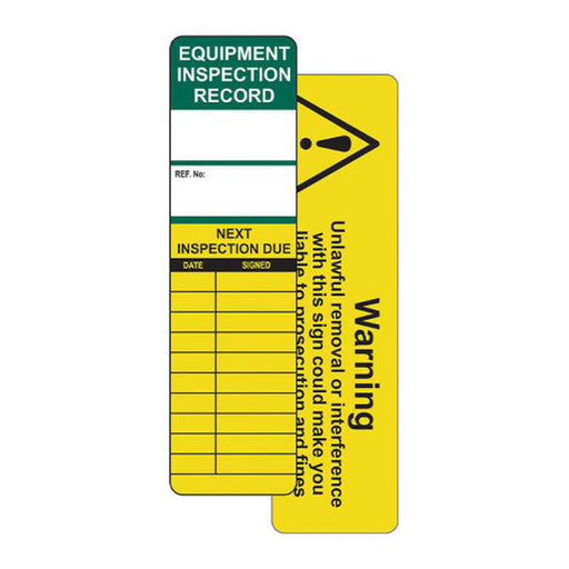 Universal Inspection Tag Insert (Single) - Min Order 6