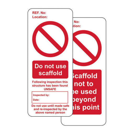 Scaffold Prohibition Tag Insert (Pack of 10)