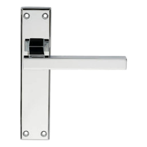 Stratus Lever On Face-Fix Backplate - Latch - Polished Chrome 180MM X 40MM