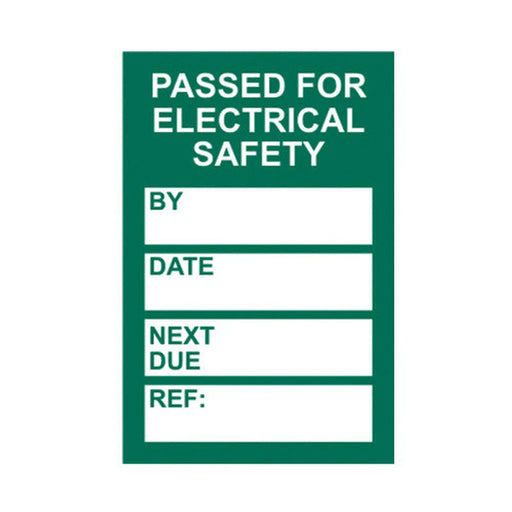 'PAT Testing' Mini Tag Insert, Green (Pack of 20)