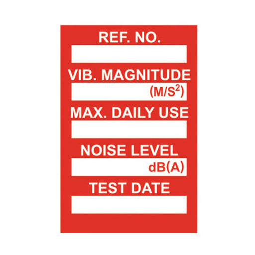 'Vibration Control' Mini Tag Insert, Red (Pack of 20)