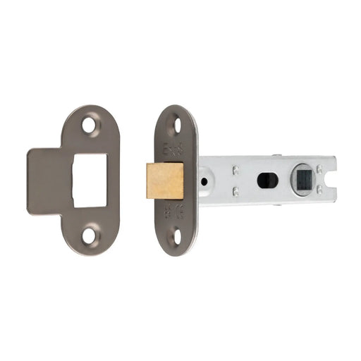 76Mm Bolt-Through Tubular Latch - 8Mm Follower - Radius - Matt Bronze
