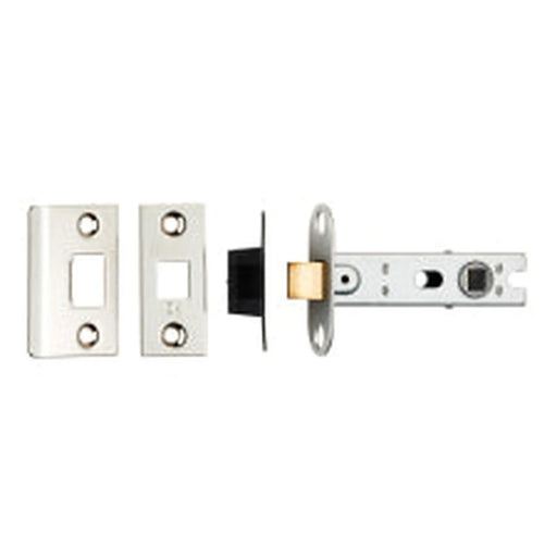 76Mm Bolt-Through Tubular Latch - 8Mm Follower - Square - Polished Nickel 76MM