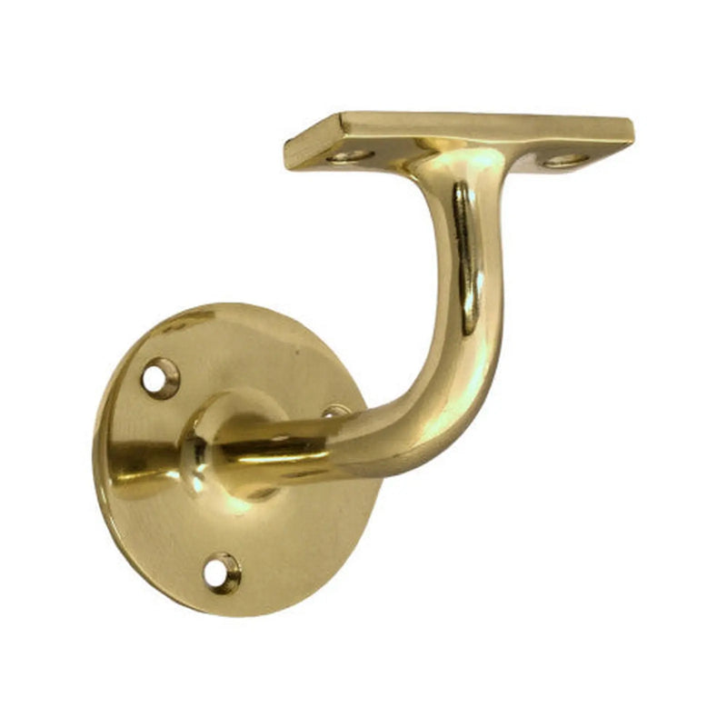 Solid Brass Heavy Handrail Bracket, Polished Brass, 65mm - Pack of 5