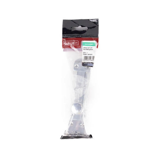 Flat Slide Bolt, Chrome Plated, 150mm - Pack of 5