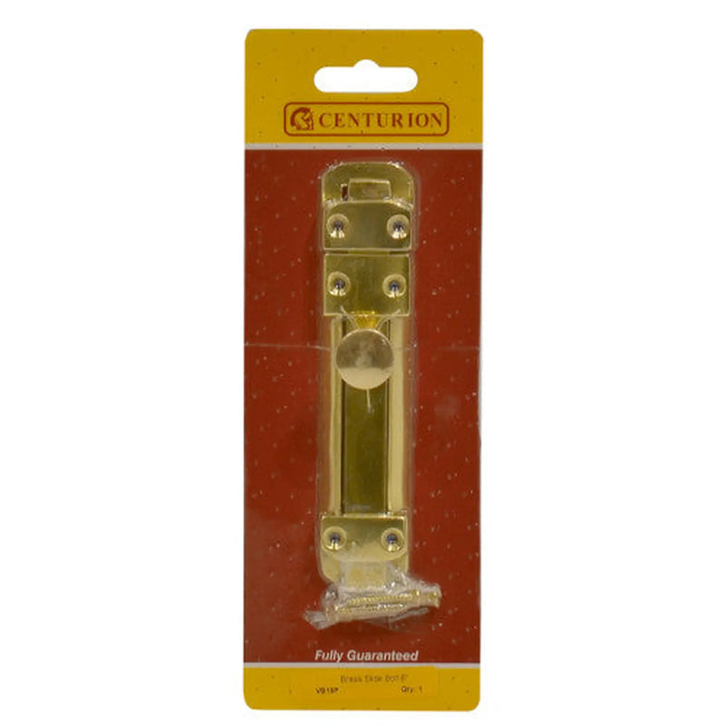 Flat Slide Bolt, Polished Brass, 150mm - Pack of 5