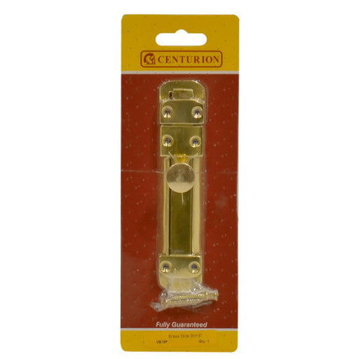 Flat Slide Bolt, Polished Brass, 150mm - Pack of 5