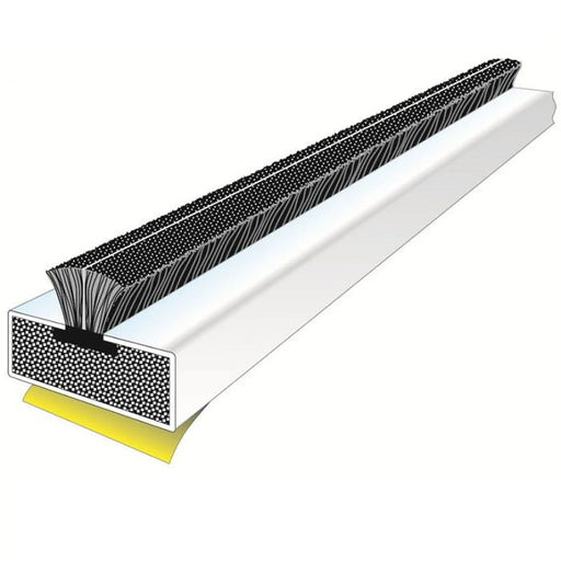 White 2.1 Mtr. Fire & Smoke Door Seals S/A 15Mm X 4Mm ( One Pack Contains X 25 ) - White 15 x 4MM