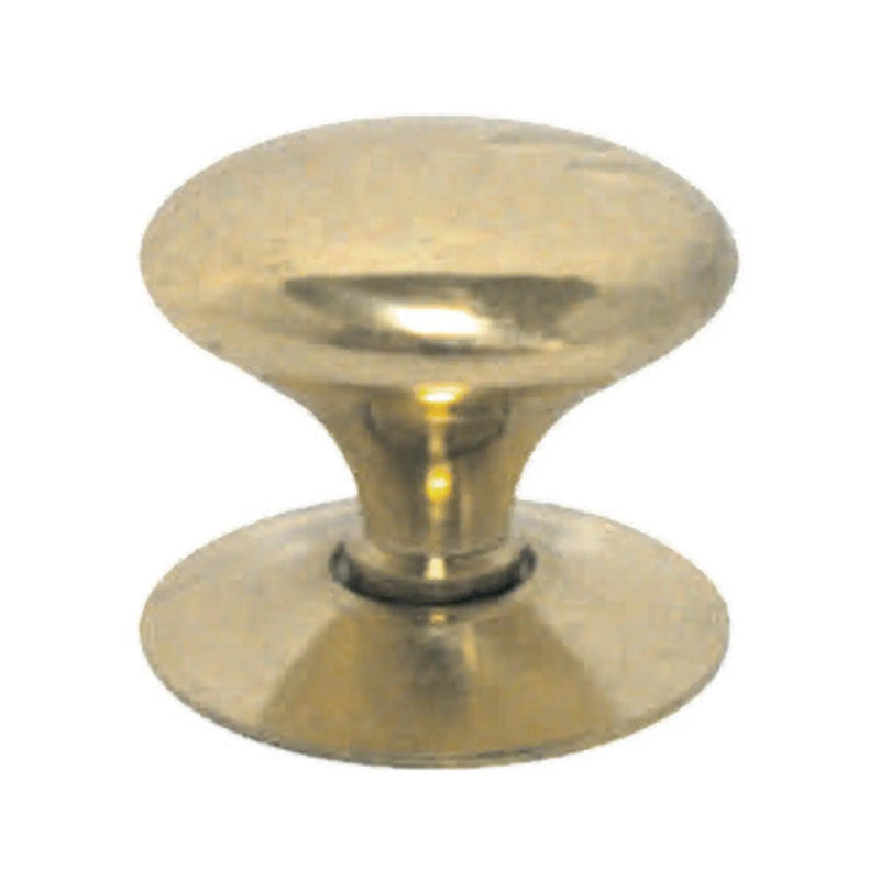 Victorian Cupboard Knobs, Polished Brass, 13mm Dia. - Pack of 10