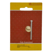 Victorian Cupboard Knobs, Polished Brass, 13mm Dia. - Pack of 5