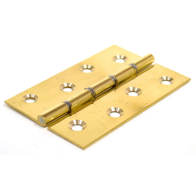 Butt Hinges, Polished Brass, 102mm x 67mm - Pack of 5