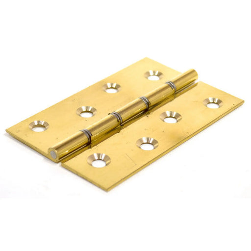 Butt Hinges, Polished Brass, 102mm x 67mm - Pack of 5