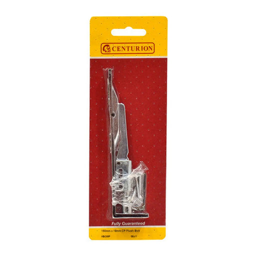 Solid Brass Flush Bolt, Polished Chrome, 150mm - Pack of 5