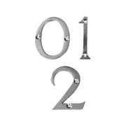 No.1 Chromed Door Numbers and Letters, 75mm - Pack of 5