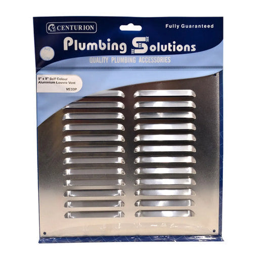 Louvre Vent - Self Colour Aluminum - 229 x 229mm - Pack of 5