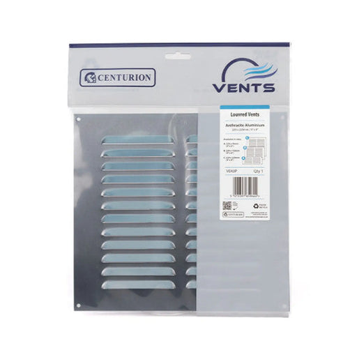 Louvre Vent - Anthracite Aluminium - 229 x 229mm - Pack of 5