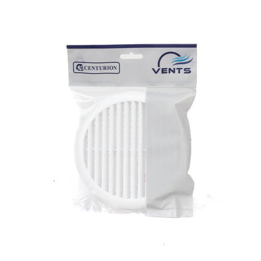 Circular Louvred Vent with Flyscreen - 80-152mm - White - Pack of 5