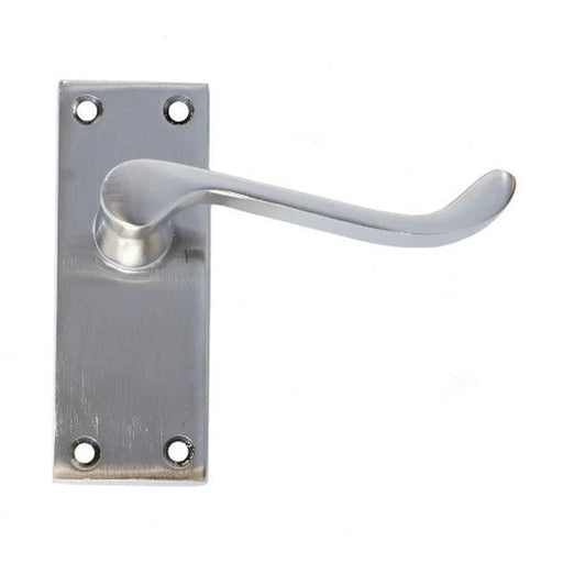 Satin Chrome Lever Latch Set, 105mm x 40mm