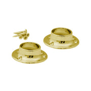 19mm (3/4") Wardrobe Rod Sockets - Brass - Pack of 50