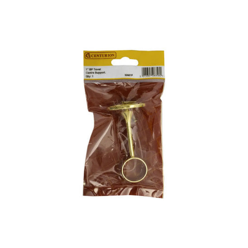 25mm (1") Towel Centre Supports - Brass - Pack Qty 1 - Pack of 5