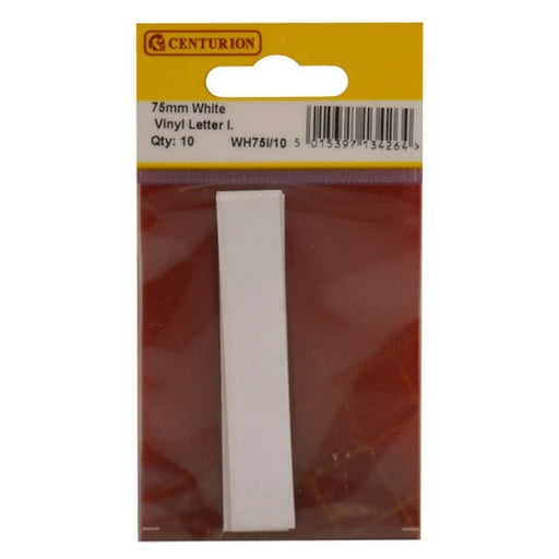 75mm White Helvetica Bold Condensed Style Vinyl Letter I   (Pack of 10) - Min Order 2
