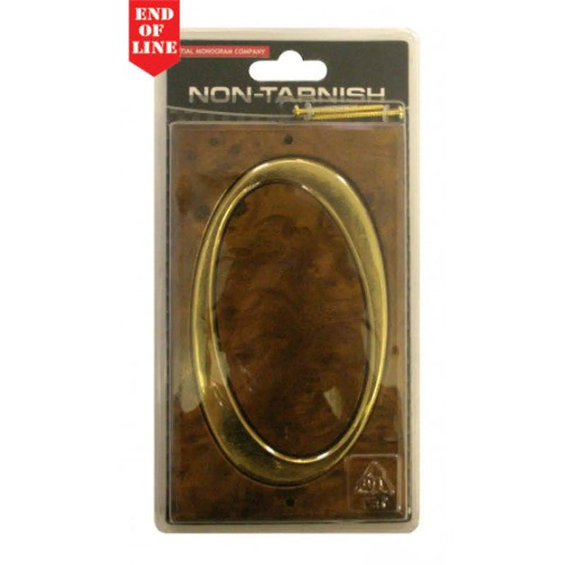 Walnut/Gold Numbered Plaque 0 - Pack of 2