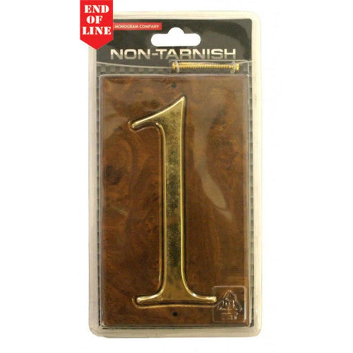 Walnut/Gold Numbered Plaque 1 - Min Order 4