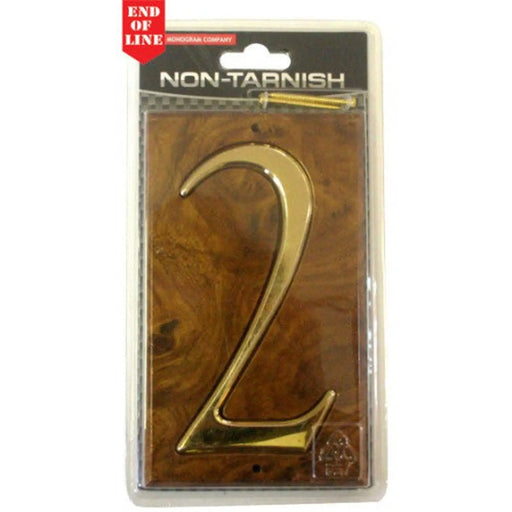 Walnut/Gold Numbered Plaque 2 - Min Order 4