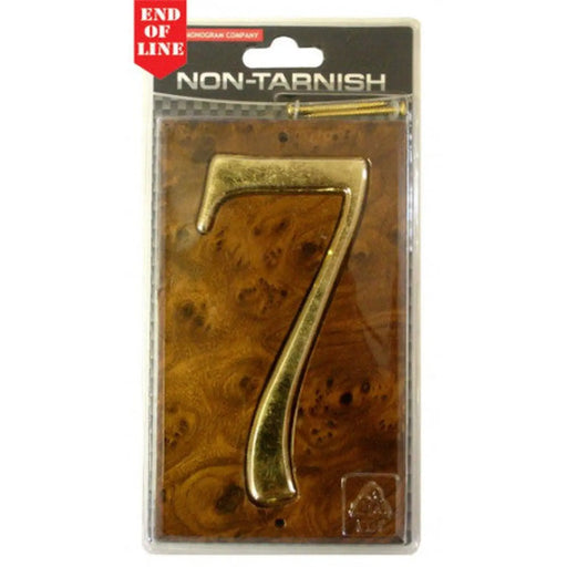 Walnut/Gold Numbered Plaque 7 - Min Order 4