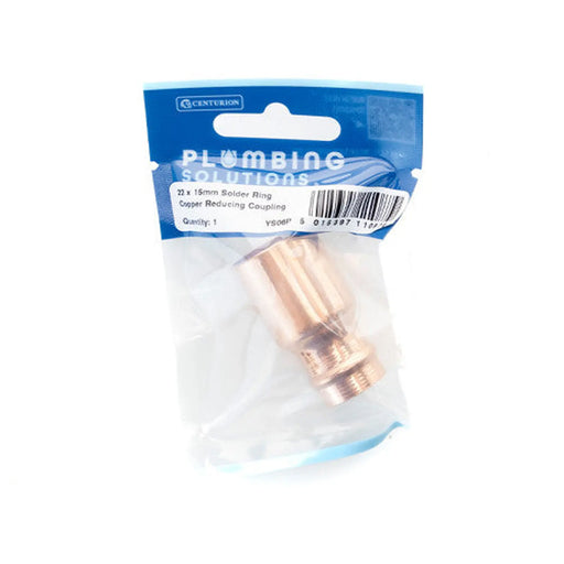 22 x 15mm Solder Ring Copper Reducing Coupling - Pack of 5