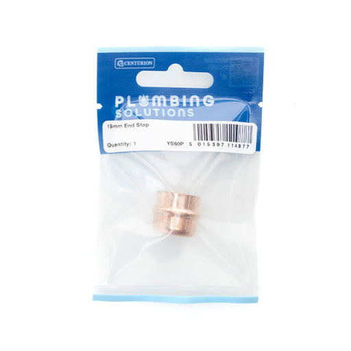 15mm Solder Ring Copper Stop End - Pack of 5