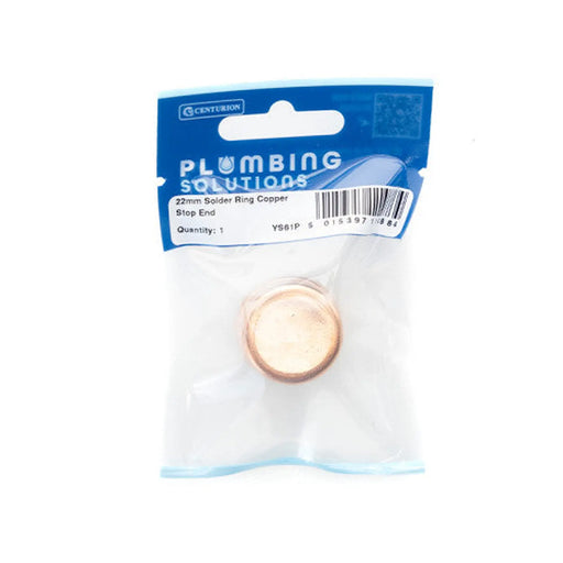 22mm Solder Ring Copper Stop End - Pack of 5