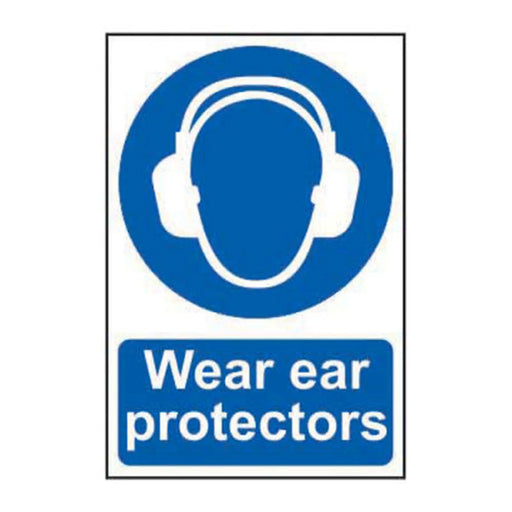 Wear ear protectors - Self Adhesive PP (200 x 300mm) - Min Order 2