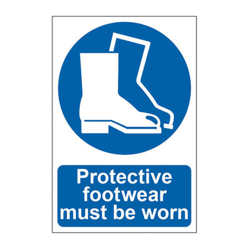 Protective footwear must be worn - Self Adhesive PP (200 x 300mm) - Min Order 2