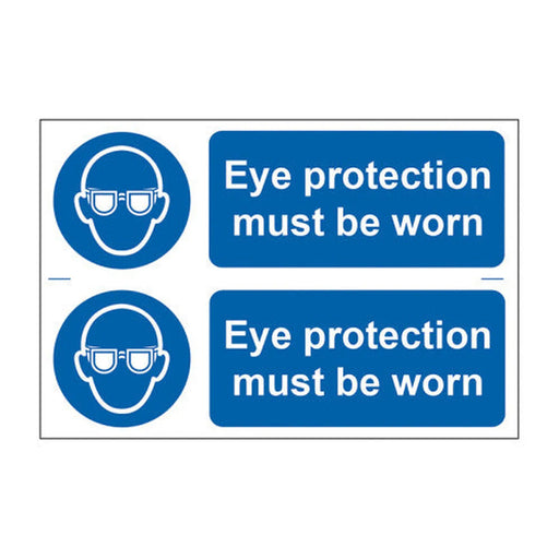 Eye protection must be worn - Self Adhesive PP (300 x 200mm) - Min Order 2