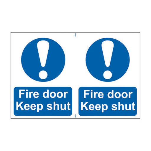 Fire door Keep shut - Self Adhesive PP (300 x 200mm) - Min Order 2