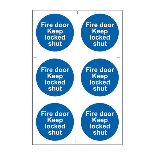 Fire door Keep locked shut - Self Adhesive PP (200 x 300mm) - Min Order 2