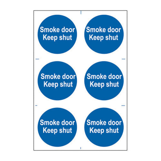Smoke door Keep shut - Self Adhesive PP (200 x 300mm) - Min Order 2