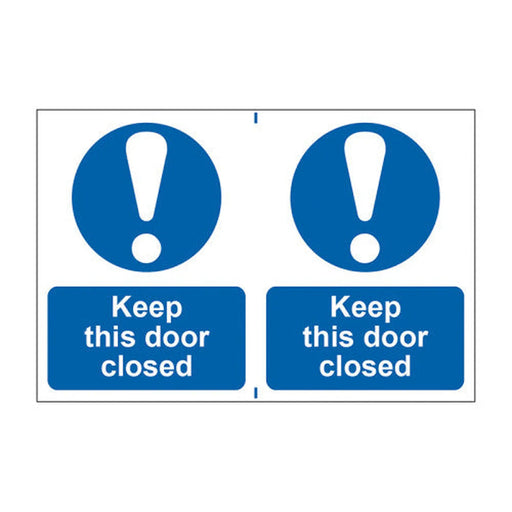 Keep this door closed - Self Adhesive PP (300 x 200mm) - Min Order 2