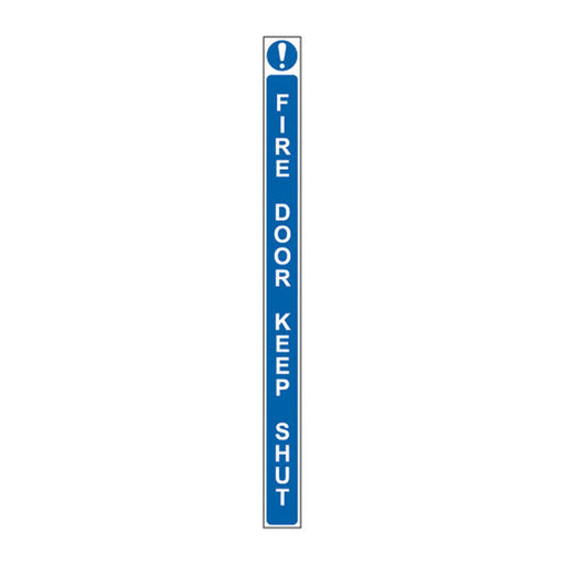 ‘Fire Door Keep Shut’ Sign, Self-Adhesive Vinyl Door Strip (34mm x 450mm) - Min Order 2