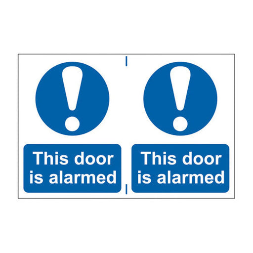 This door is alarmed - Self Adhesive PP (300 x 200mm) - Min Order 2