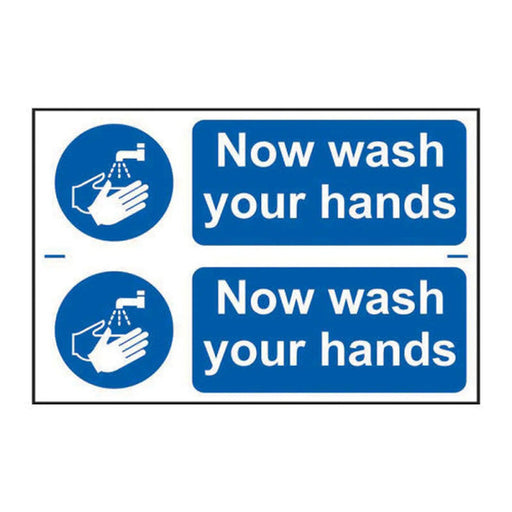 Now wash your hands - Self Adhesive PP (300 x 200mm) - Min Order 2