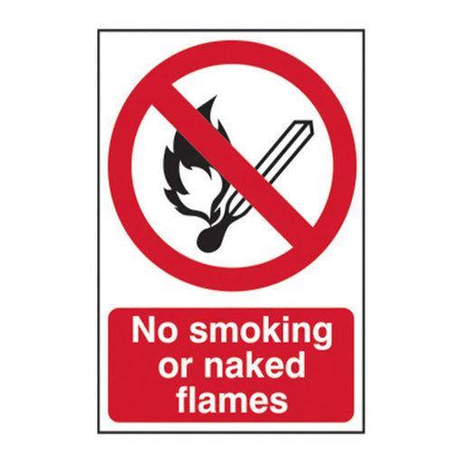 No smoking or naked flames - Self Adhesive PP (200 x 300mm) - Min Order 2