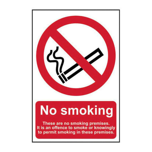 No smoking These are no smoking premises - CLG (200 x 300mm) - Min Order 2