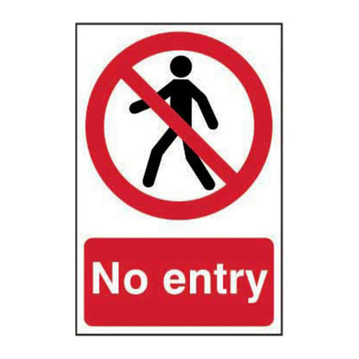 No entry - Self Adhesive PP (200 x 300mm) - Min Order 2