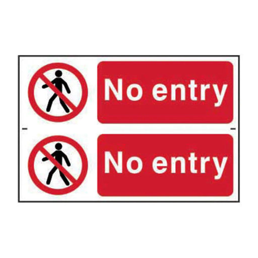 No entry - Self Adhesive PP (300 x 200mm) - Min Order 2